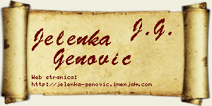 Jelenka Genović vizit kartica